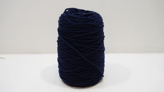 Deep navy tufting yarn single skein detail view