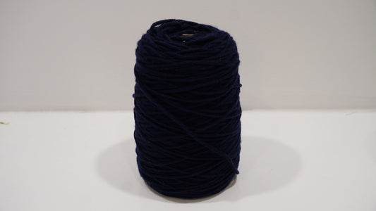 Deep navy tufting yarn single skein front view