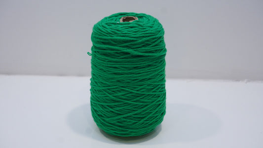 Emerald green tufting yarn single skein front view