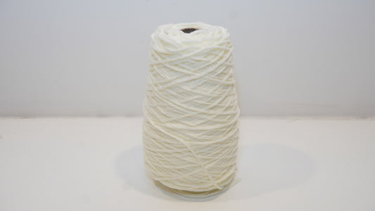 Ivory tufting yarn single skein front view