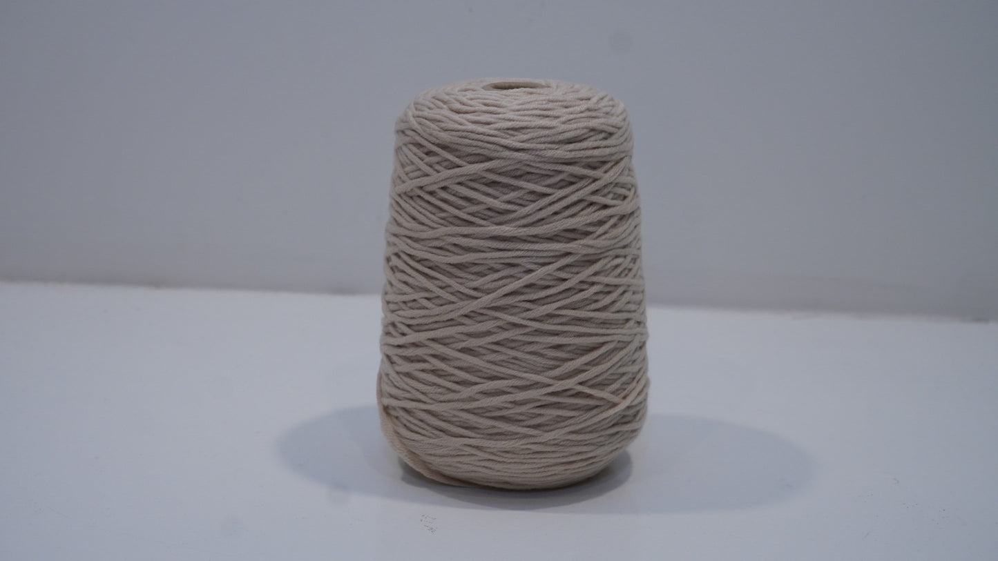 Stone beige tufting yarn single skein front view