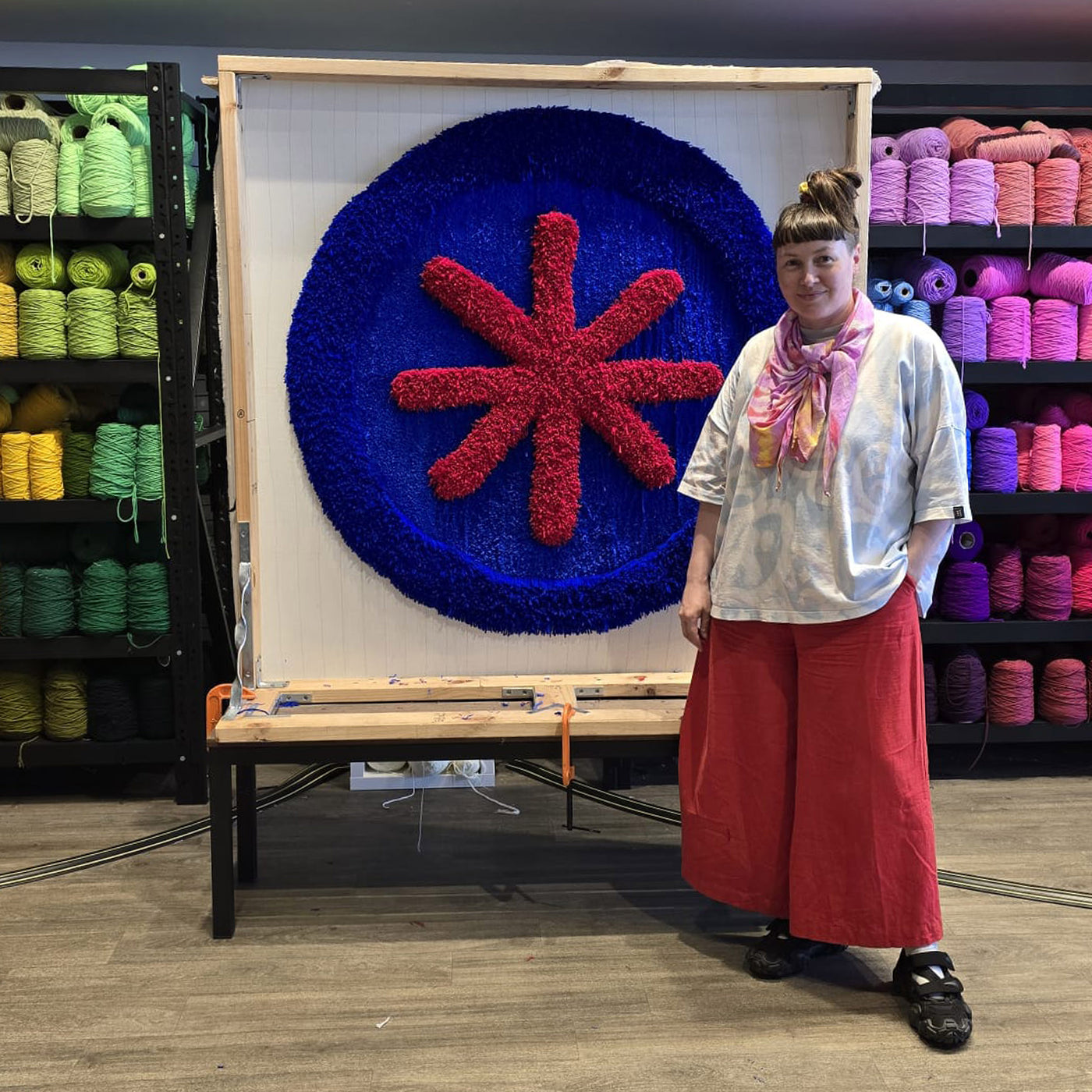 Extra Extra Large 150 x 150 cm tufting workshop project at Tuft and Craft Sydney
