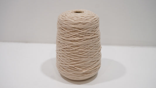 Warm beige tufting yarn single skein detail view